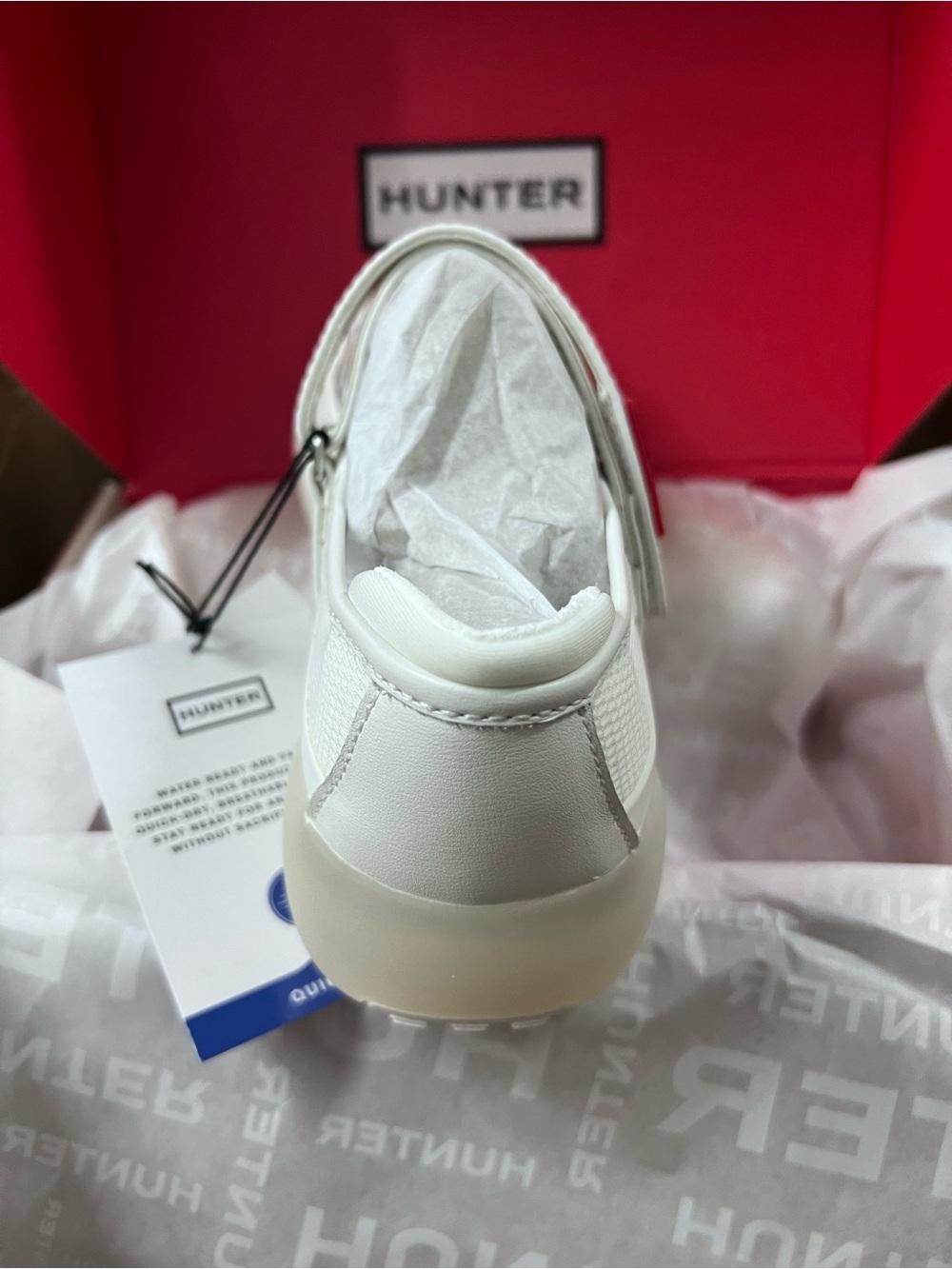 Hunter Boots Mire Mary Jane Sneaker Flats White Free People Size 6 7 8 9 10 11 - Picture 13 of 14